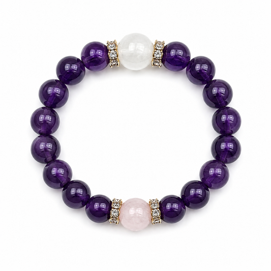 Amethyst Rose Harmony Bracelet