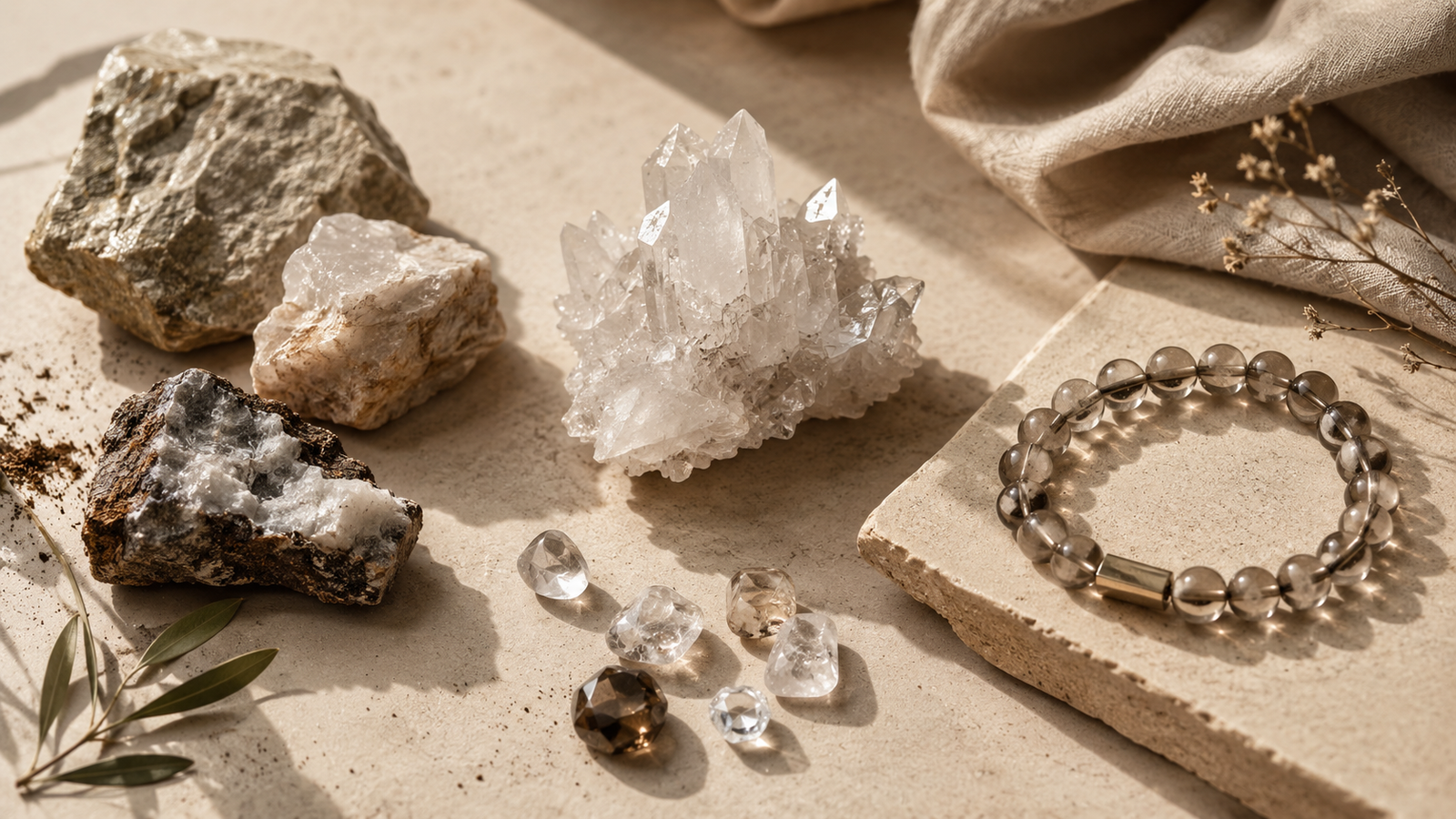 Natural crystals and crystal jewelry from earth to everyday use