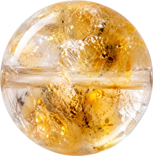 Golden Inclusion Quartz bead