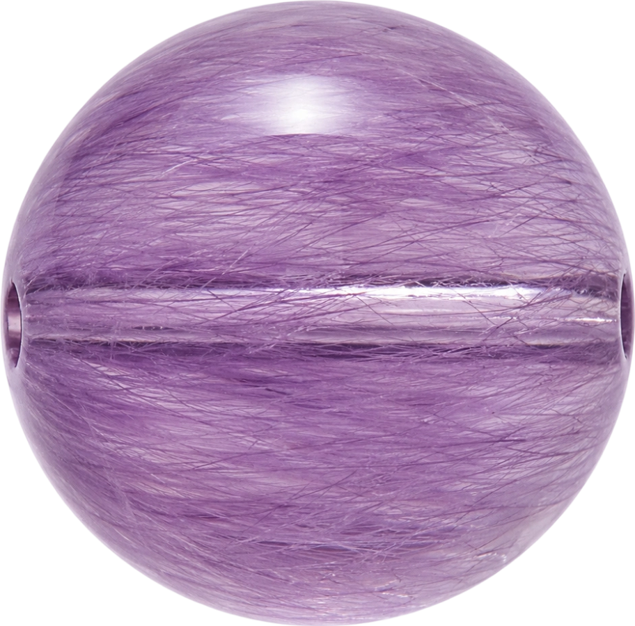Purple Rabbit Hair Quartz bead